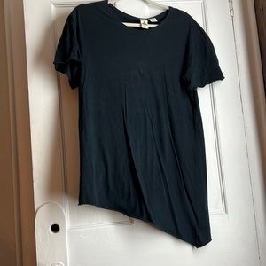 Long slanted t shirt